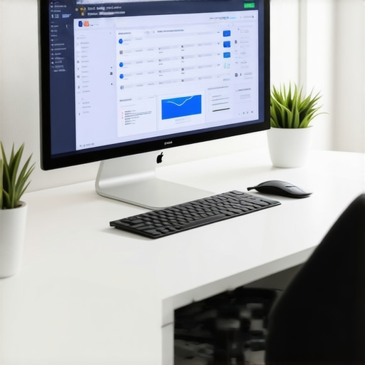 Chesapeake Local SEO Analytics Workspace Digital marketing workspace with Chesapeake SEO analytics on screens
