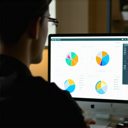 Business owner reviewing local SEO analytics dashboards