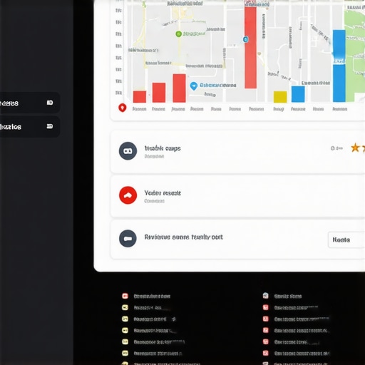 Local SEO Performance Dashboard Visual A detailed dashboard showing Chesapeake local SEO rankings, reviews, and citation consistency