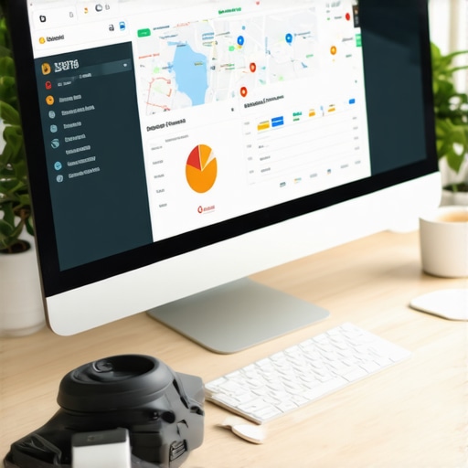 Optimizing Local SEO Tools in Chesapeake Computer screen showing local SEO analytics and maps for Chesapeake business