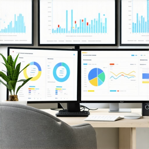 Screenshot of SEO software with analytics charts and local ranking data.