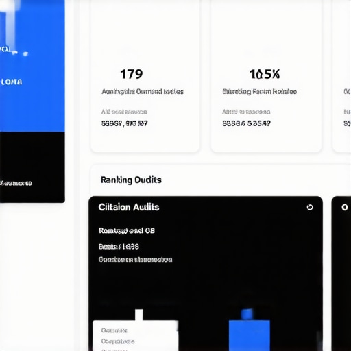 Screenshot of local SEO analytics dashboard showing maps, rankings, and citation health metrics.