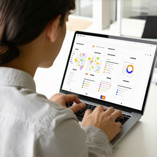 Analyzing Chesapeake SEO Performance Digital marketer reviewing local SEO metrics and Chesapeake Google Maps rankings on a laptop.