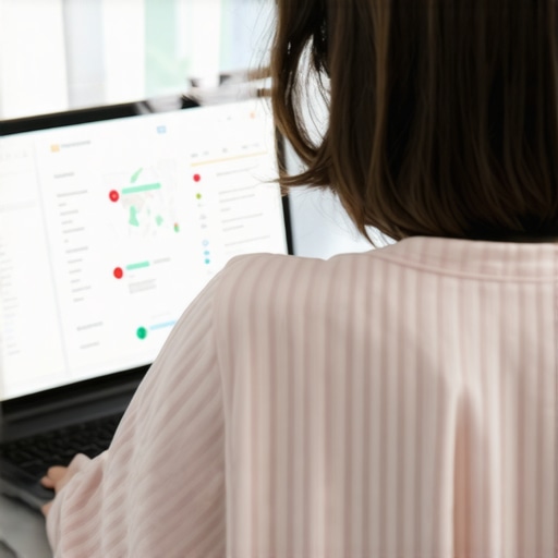 Person working on SEO tools for Chesapeake local business